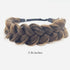 TOECWEGR Synthetic Hair Braided Headband Classic Wide Strands Wedding Disorderly Fluffy Braids Wig Band Women Beauty Accessory