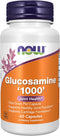 NOW Supplements Glucosamine 1000mg | 60 Veg Capsules | UL Dietary Supplement Certification