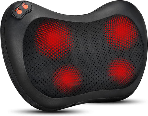 Back Massager, Shiatsu Neck Massager with Heat, Electric Deep Tissue Massage Pillow for Shoulder, Back, Leg Relief for