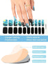 Kalolary Semi Cured Gel Nail Stickers, Starry Night Sky Full Wrap Nail Gel Polish Strips, Brighter Adhesive (UV/LED