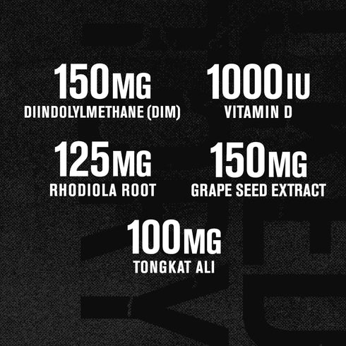 Androsurge Estrogen Blocker for Men, Natural Muscle Builder with DIM, Long Jack, & Grape Seed Extract