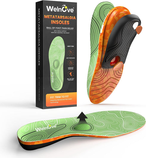 Metatarsal Pain Relief Insoles Morton's Neuroma Shoe Insert for Men & Women
