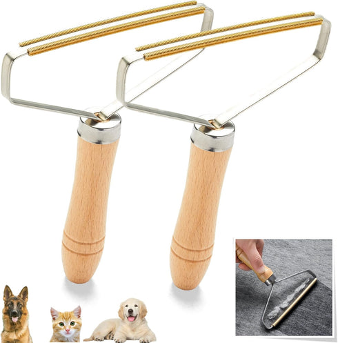 Pack of 2 Pet Hair Remover, Ultimate Tool for Dog and Cat Hair Removal from Couch, Carpet, Car Upholstery, and Clothes