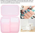 Dioche 2 Grids Nail Storage Box Nail Polish Remover Pad Storage Container Cosmetic Storage Box Organizer Holder Cotton Film Box for Nail Tools, Cosmetics And Crafts Storage Boxes(Pink) by Dioche