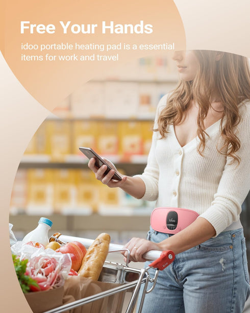 iDOO Pink Portable Heating Pad - Ideal Mother's Day Gift