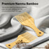 2-Piece Bamboo Comb Set for Afro Hair, Natural Anti-Static Picks for Curly, Thick Hair, Eco-Friendly Styling Solution