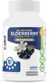 All Natural Elderberry Supplement - 1200mg Extra Strength Capsules for Immune Health, Made in USA