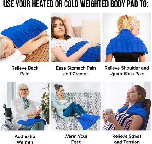 XL Heating Pad for Neck, Shoulders, and Back, Microwavable Natural Moist Heat Therapy Pad, 22x13”