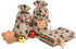 XCFWin 12 Pack Christmas Gift Bags with Drawstring, Reusable Designs for Christmas Party Supplies (Pine Branch, 13 *