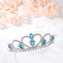 Lovelyshop Colorful Gems Silver Rhinestone Tiara for Little Kid and Big Kid Prom Birthday Princess Crown
