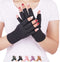 DISUPPO Arthritis Compression Gloves, Fingerless Hand Gloves for Pain Relief from Rheumatoid, Carpal Tunnel (L, Black)