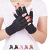 DISUPPO Arthritis Compression Gloves, Fingerless Hand Gloves for Pain Relief from Rheumatoid, Carpal Tunnel (L, Black)