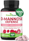 ForestLeaf D Mannose 1000mg Capsules - D-Mannose with Cranberry, Hibiscus & VIT C for Urinary Tract Health