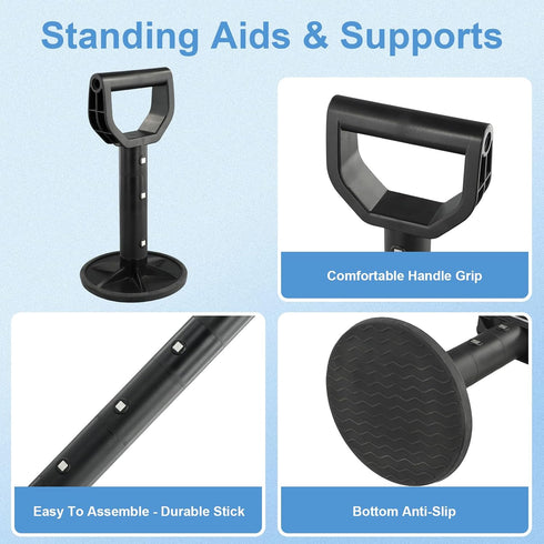PebblePulse Standing Assist Aid for Elderly, Help Getting Up from Floor - Adjustable Height, Non-Slip Base for Safe