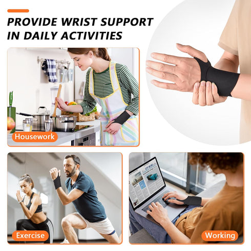 Wrist Brace for Carpal Tunnel Relief, Ultra-Thin Wrist Wraps Ice Compression for TFCC Tear, Repetitive Wrist Sprain