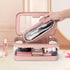 Travel Clear Makeup Bag with Makeup Brush Bag, Portable Waterproof Cosmetic Organizer Storage Bag for Women, Pink