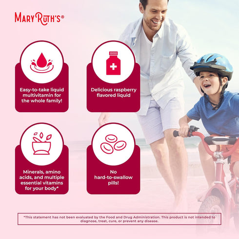 Multivitamin for Women, Men & Kids - Vegan, Sugar Free, Daily Multivitamins, Non-GMO, 32 Fl Oz
