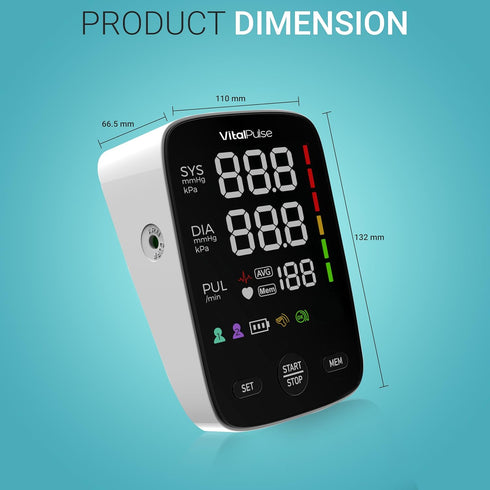 Blood Pressure Monitor - Set of 2 Digital BP Monitors with 8.7” - 16.5” and 13” - 21” Cuffs, Large LED Display