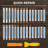 Ovrilossa 30 2 Wood Filler Sticks, Colors Wood Repair Wax Crayons with Scrapers, Touch Up Wax Sticks Repair Kit