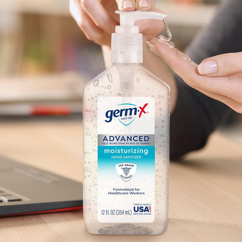 KAYAXIM 12 oz (Pack 2) Germ-x Advanced Hand Sanitizer, Original, fl