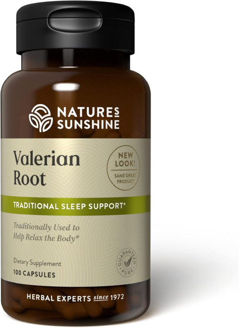 Nature's Sunshine Valerian Root, 100 Capsules, Herbal Supplement for Relaxation and Sleep Support