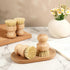 HANLANXUE 12 Packs Bamboo Dish Scrub Brushes, Full Circle Scrub Brush Wooden Dish Scrubber Brushes with Sisal Bristle