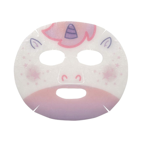 The Creme Shop Animal Sheet Mask, Korean, Hydrating, Collagen, Vitamin C, Anti-Aging - Pack of 3 (Unicorn)