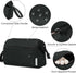 Narwey Large Women Makeup Bag, Wide-open Travel Cosmetic Organizer Toiletry Bag for Cosmetics & Accessories (Black)