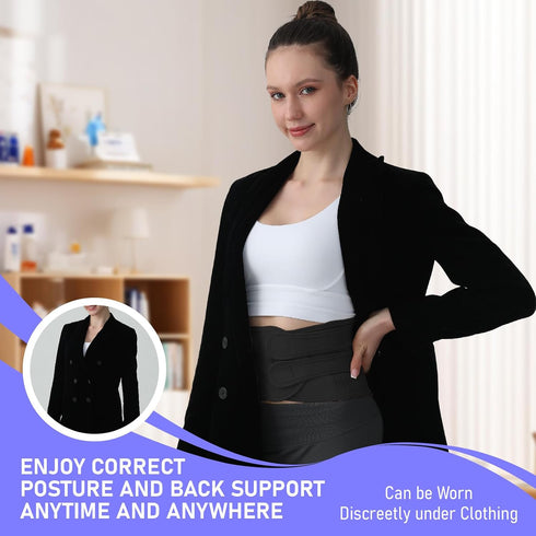 LuxuMach Posture Corrector for Women and Men, Back Brace with Full Back Support, Adjustable Shoulder Straightener