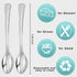 300 Pieces Plastic Mini Appetizer Forks and Spoon 4.53 Inch Stainless Steel Finished Silver Disposable Silverware Heavy Duty Plastic Tasting Dessert Forks for Party Wedding Catering (Spoon) by Yinkin