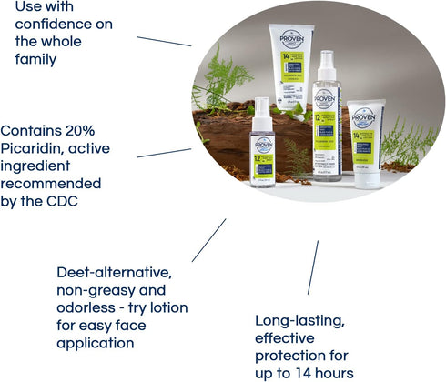 Proven Insect Repellent Spray, DEET Alternative for Mosquitoes, Ticks and Flies, 6 Ounce, Odorless