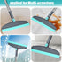 Upgrade Broom and Dustpan Set, Silicone Broom with Long Handle and Upright Standing Dustpan, Squeegee for Indoor
