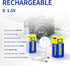 EEMB D Batteries 1.5V Rechargeable D Batteries 5550mWh Rechargeable Lithium D Cell Batteries USB Type C Charging Cable LR20 Replacement Battery for Flashlight - 2 Pack