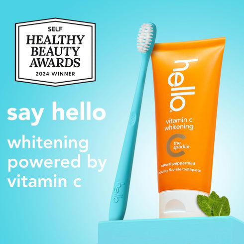 hello Vitamin C Whitening Toothpaste with Fluoride, SLS Free, 4.0 oz (2 Pack)
