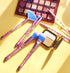 Unicorn Fan Makeup Brush Set, Crystal Sparkles Blue Blush Powder, Lip, Eye Shadow Brushes