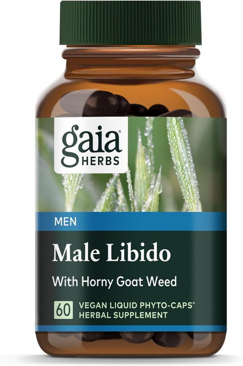 Gaia Herbs Male Libido - Herbal Supplement with Saw Palmetto, Horny Goat Weed, 60 Vegan Liquid Phyto-Capsules
