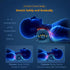 Neck Stretcher Heated Cervical Traction Device Pillow with Graphene Heating Pad for Neck Pain Relief (Dark Blue)