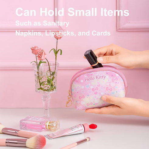 Cosmetic Big Makeup Bag - Kitty Cat Toiletry Bag for Women - Lady Gift Valentine's Day Gift (HappyTime-3PCS)