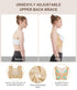 URSEXYLY Upper Back Brace for Women, Breathable Posture Corrector Support Back Straightener for Pain Relief (Beige, XL)