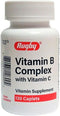 Rugby Vitamin B Complex Supplement with Vitamin C - 130 Caplets for Daily Nutritional Support.