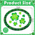 Hushee 100 Count 11 9 Inches St. Patrick's Day Oval Green Paper Plates Platter Bulk x Party Plate Disposable Dinner