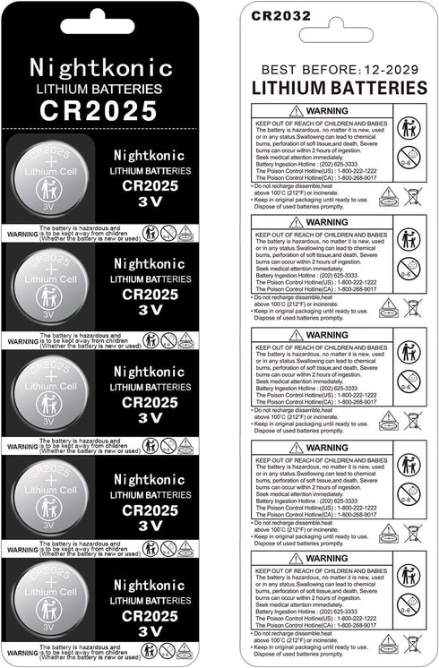 40 - CR2025 Battery 3v Lithium Button Cell Coin 2025 Batteries