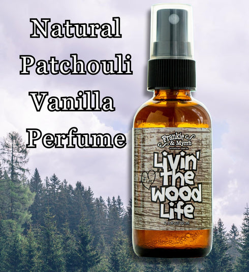 Frankie & Myrrh Livin' The Wood Life Aromatherapy Spray, Patchouli, Vanilla, Sandalwood, Cedar, 100% Pure Oils
