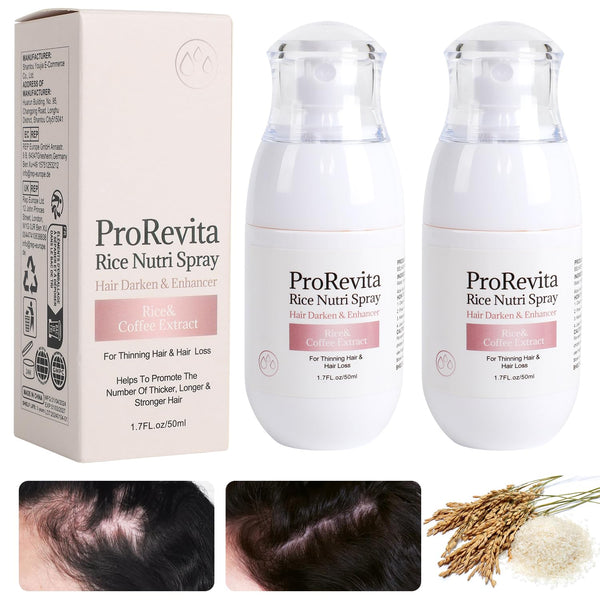 Bello Hair Helper Spray for Thinning Hair - Hair Growth Spray, Rice Water Spray, Restore Dry Damaged Hair, Unisex (2Pcs)