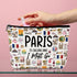 Paris Makeup Bag, Cosmetic Bag for Women, Travel Souvenir Gift for Paris Lovers, Friendship Gifts for Sister, Daughter