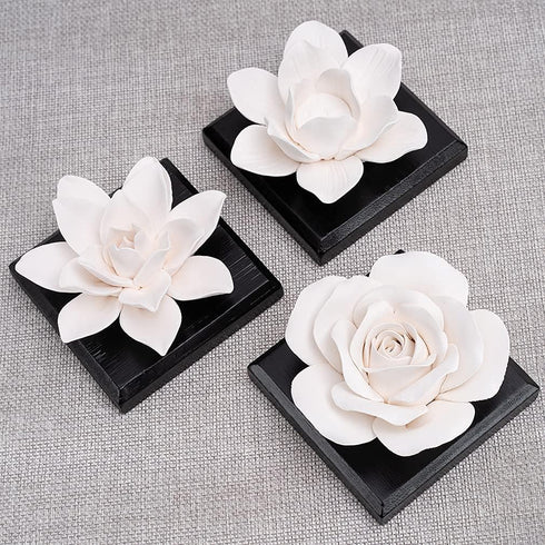 MOLIMAO Rose Flower Styling Essential Oil Diffuser Stone, Non-Electric, Handmade Products, Decorative Tabletops, Car