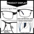 5 Pack Reading Glasses for Men, Blue Light Filtering Metal Full Frame Readers, Anti UV/Glare/Eyestrain