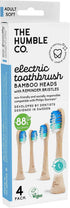 The Humble Co. Electric Toothbrush Replacement Heads 4pk, Sustainable Bamboo, BPA-Free, Compatible with Philips