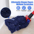 Commercial Mop Heavy Duty Industrial Mop with 77” Long Handle, Looped-End String Wet Mop, 2 Mop Heads (Blue-Orange)