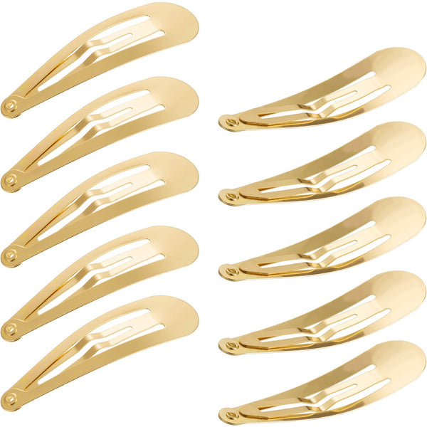 Hotop 50 Pack Gold Hair Clips for Women, Snap Hair Clips Barrettes for Kids, Non-Slip Gold Barrettes